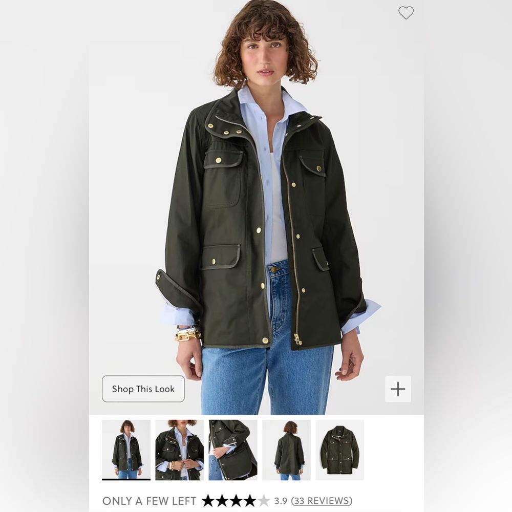 NWT J Crew New downtown field jacket, size Small